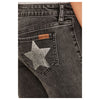 BG6PD05337 Rock & Roll Girls' Star Print Flare Jean - Charcoal