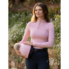 IT06017 LeMieux Ladies Base Layer Quarter Zip Long Sleeve Shirt - Blossom