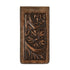 D250013102 3D Magnetic Money Clip Floral Embossed Leather - Brown