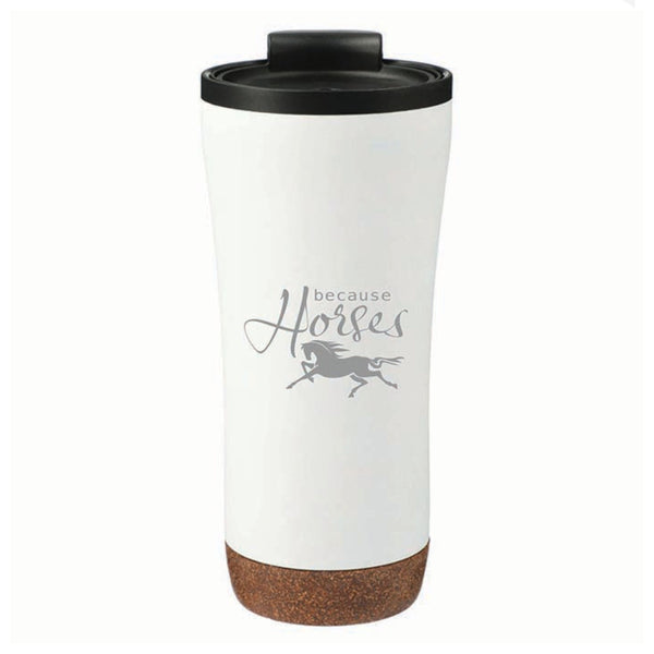 D538 Because Horses Tumbler - White & Grey