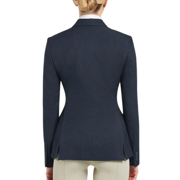 D8116 R.J. Classics Women's Devon Washable Show Coat - Navy Herringbone