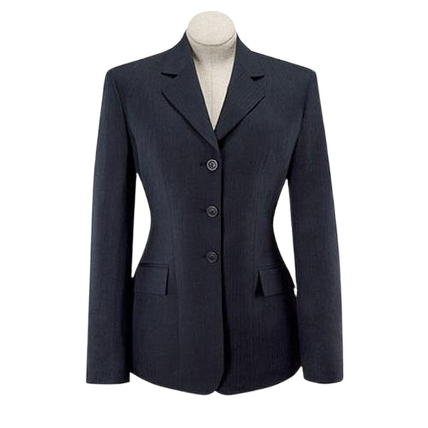 D8116 R.J. Classics Women's Devon Washable Show Coat - Navy Herringbone