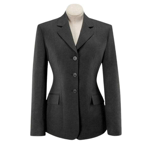 D8117 RJ Classics Women's Devon Washable Show Jacket - Black Herringbone