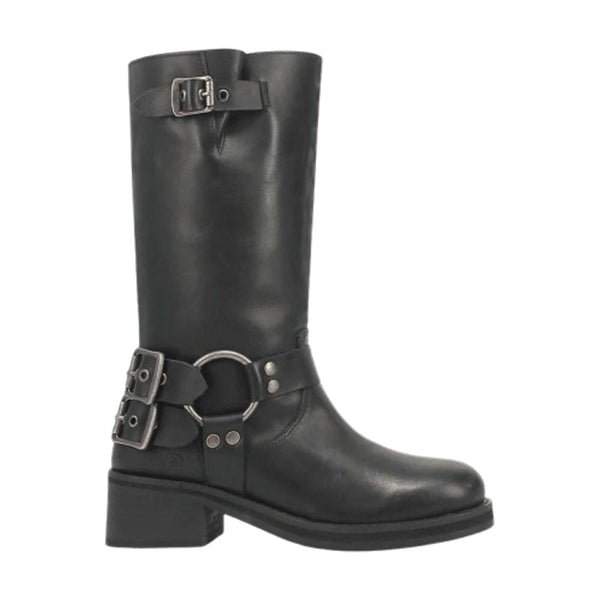 DI210 Dingo Women's Harlee Leather Round Toe Boot - Black