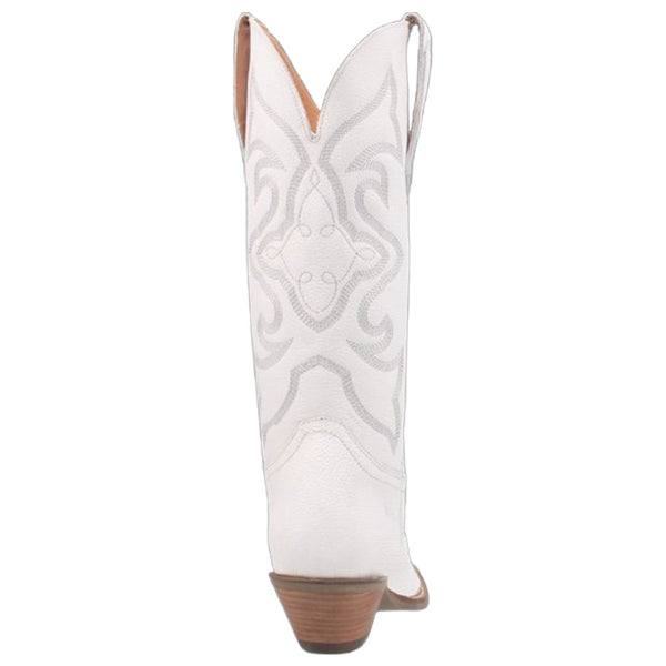 DI920 Dingo Women's Out West Snip Toe Leather Western Boot - Smooth White