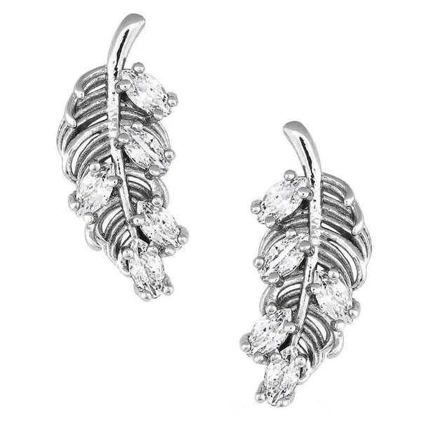 ER5275 Montana Silversmiths Bridgerton Feather Earrings