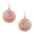 ER5836RG Montana Silversmiths Scalloped Edge Concho Rose Gold Earrings