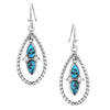 ER5956 Montana Silversmiths Moonlit Ocean Turquoise Earrings