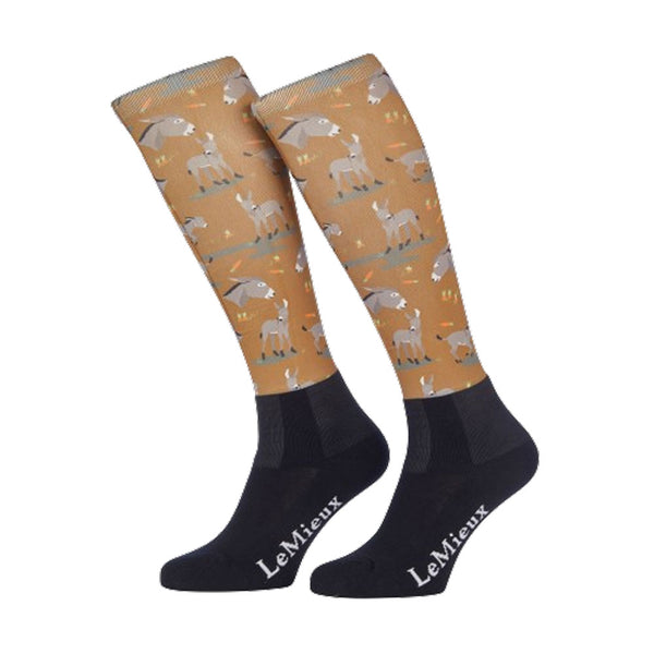 IT05407 LeMieux Adult Footsie Riding Boot Socks - Donkey