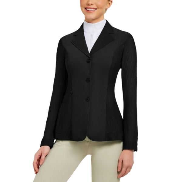 HR2010 RJ Classics Harmony Ladies’ Black Mesh English Show Coat