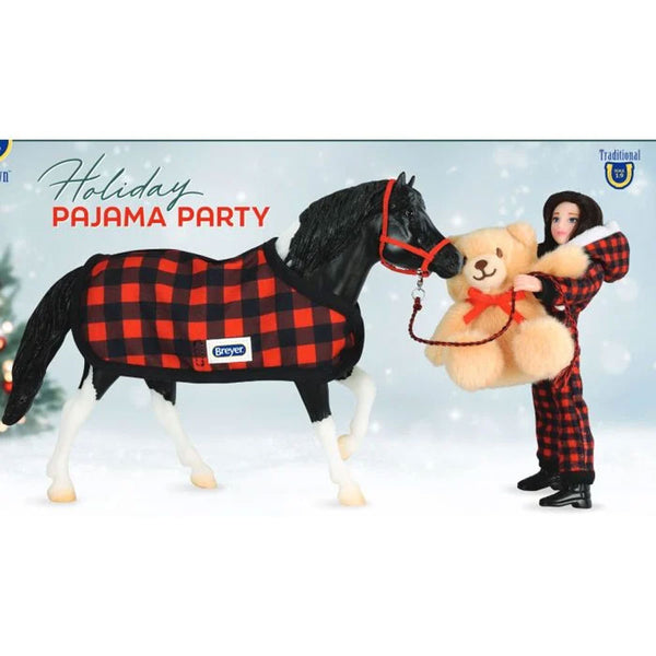 B-HP-10116 Breyer Holiday Pony Playset - Holiday Pajama Party