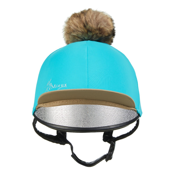 IT00141 LeMieux Pom Hat Silk Helmet Cover - Azure