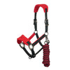 IT00830 LeMieux Vogue Fleece Cushion Headcollar Halter & Lead Rope Set - Chilli