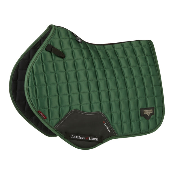 IT01199 LeMieux Loire Classic Satin Close Contact Square English Saddle Pad - Hunter Green