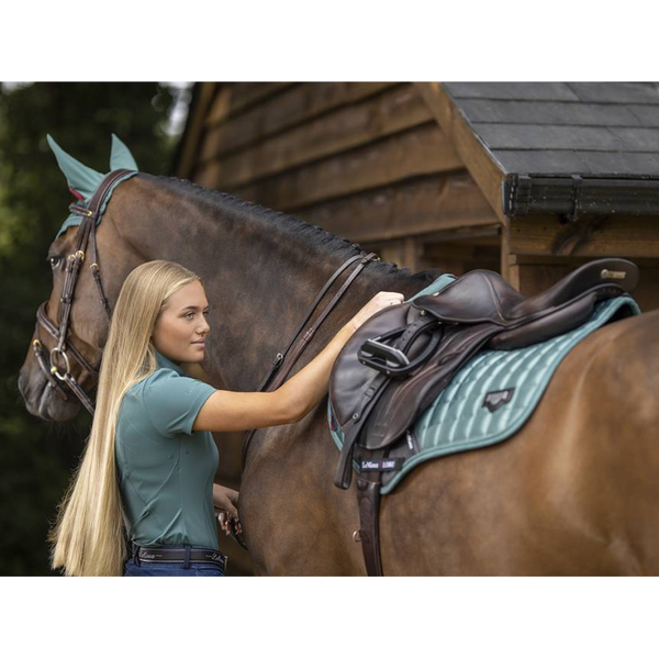 IT01208 LeMieux Loire Classic Satin Close Contact Square English Saddle Pad - Sage