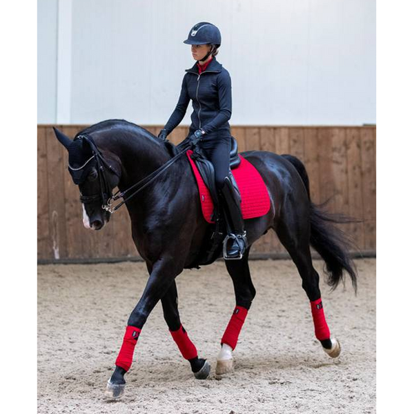 IT01283 LeMieux Suede Square Dressage Pad - Chilli