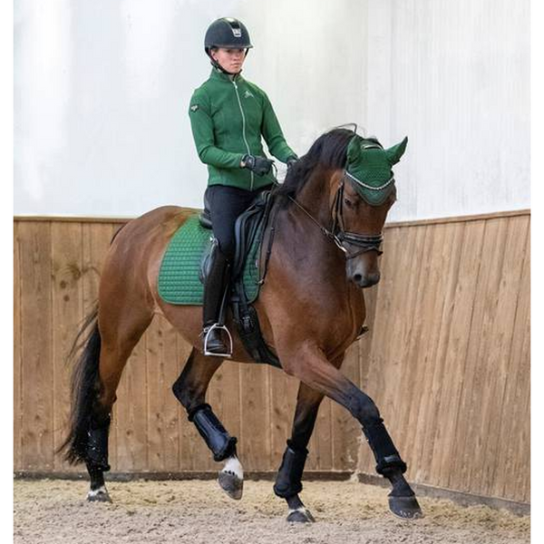 IT01286 LeMieux Suede Square Dressage Pad - Hunter Green