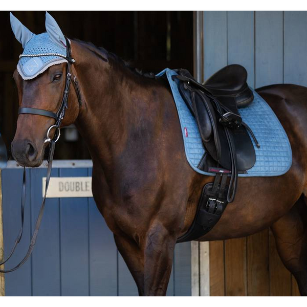 IT01287 LeMieux Suede Square Dressage Pad - Ice Blue