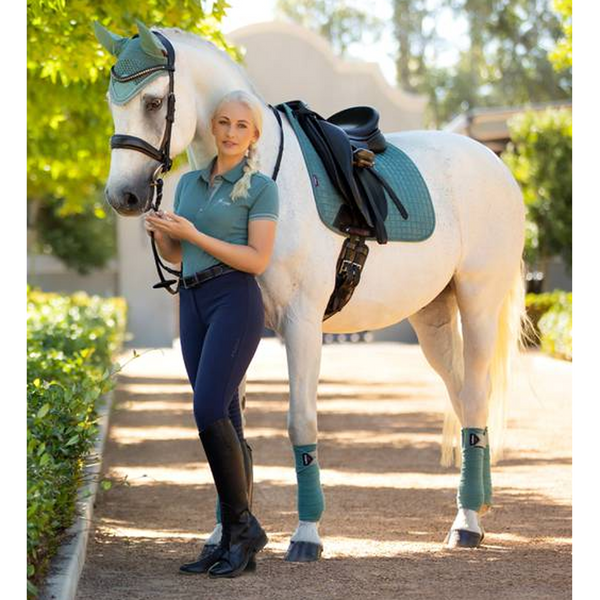 IT01298 LeMieux Suede Square Dressage Pad - Sage