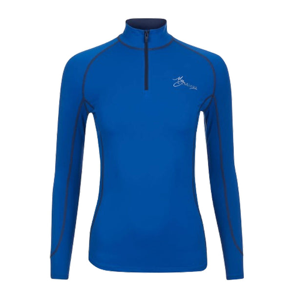 IT02132 My LeMieux Ladies Base Layer Quarter Zip Long Sleeve Shirt - Bennetton Blue