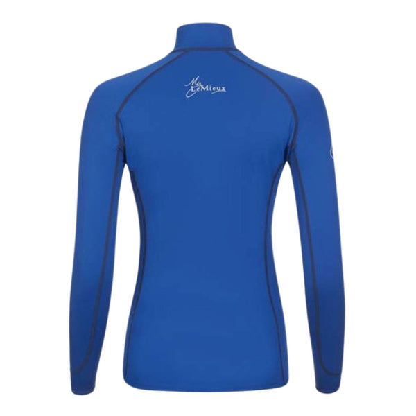 IT02132 My LeMieux Ladies Base Layer Quarter Zip Long Sleeve Shirt - Bennetton Blue