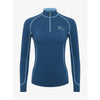 IT02155 My LeMieux Ladies Base Layer Quarter Zip Long Sleeve Shirt - Marine