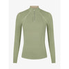 IT04001 My LeMieux Ladies Base Layer Quarter Zip Long Sleeve Shirt - Fern