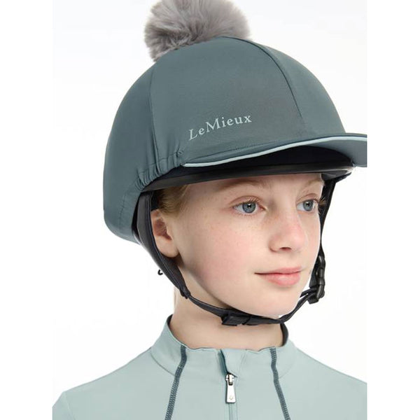 IT05173001 LeMieux Pippa Hat Silk Helmet Cover - Petrol