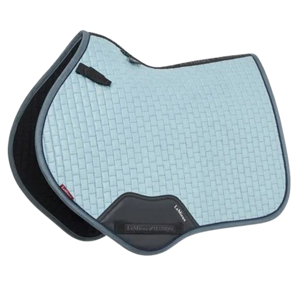 IT05248 LeMieux Suede Close Contact Square English Saddle Pad - Glacier