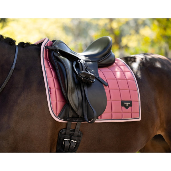 IT05934 LeMieux Loire Classic Satin Dressage Square Saddle Pad - Peony
