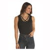 LW20T02899 Panhandle Women's Strappy Tank with Rhinestones - Black