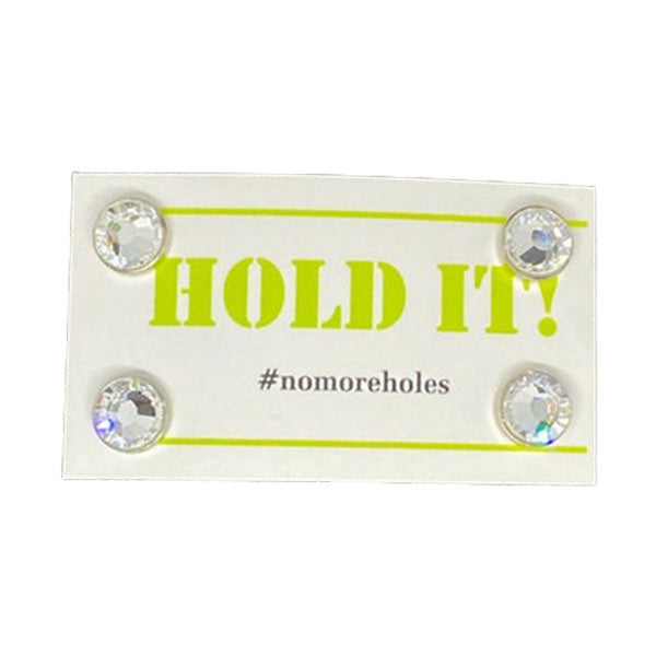 Hold It Magnetic Number Holders - Single Clear Stone