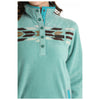 MAK9909002 Cinch Women's Long Sleeve Polar Fleece Pullover - Turquoise