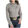 MSW9164226 Cinch Women's Long Sleeve Tencel Western Shirt - Purple Pinstripe