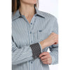 MSW9164230 Cinch Women's Long Sleeve Tencel Button Western Shirt - Blue Stripe