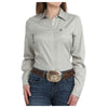 MSW9164233 Cinch Women's Long Sleeve Western Shirt - Olive Stripe