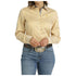 MSW9165052 Cinch Women's Stripe Tencel Long Sleeve Shirt - Gold Stripe