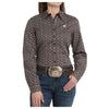 MSW9165062 Cinch Women's Long Sleeve Western Shirt - Black Print