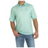 MTK1863039 Cinch Men's ArenaFlex Polo Shirt - Turquoise Fish Print