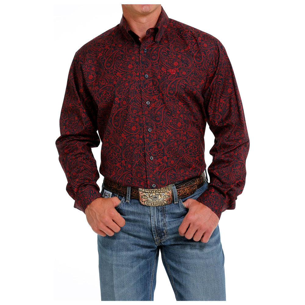 MTW1105626 Cinch Men's Long Sleeve Buttondown Western Shirt - Navy & B ...