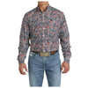 MTW1105766 Cinch Men's Long Sleeve Buttondown Shirt - Multicolor Paisley