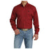 MTW1105771 Cinch Men's Long Sleeve Buttondown Shirt - Red Print