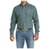 MTW1105779 Cinch Men's Long Sleeve Buttondown Shirt - Teal Print