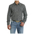 MTW1301074 Cinch Men's Modern Fit Long Sleeve Snap Shirt - Charcoal Paisley