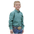 MTW7060355 Cinch Boys' Long Sleeve Button Down Western Shirt - Solid Green