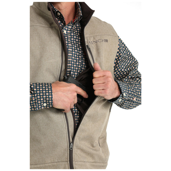 MWV1541009 Cinch Men's Concealed Carry Bonded Vest - Stone