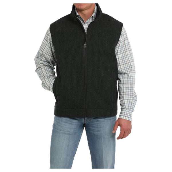 MWV1909001 Cinch Men's Bonded Wooly Vest - Black