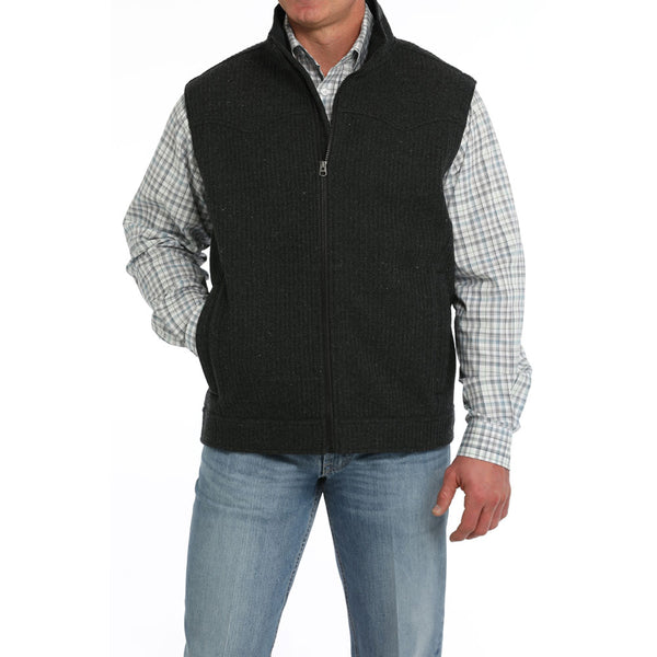 MWV1909001 Cinch Men's Bonded Wooly Vest - Black