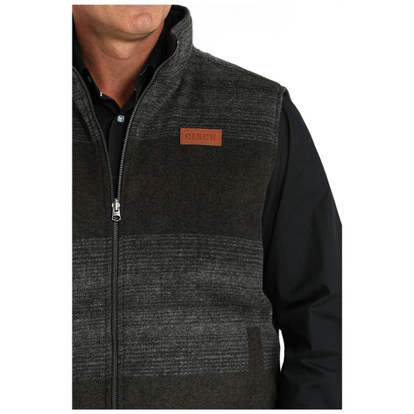 MWV1911001 Cinch Men's Reversible Western Vest - Charcoal