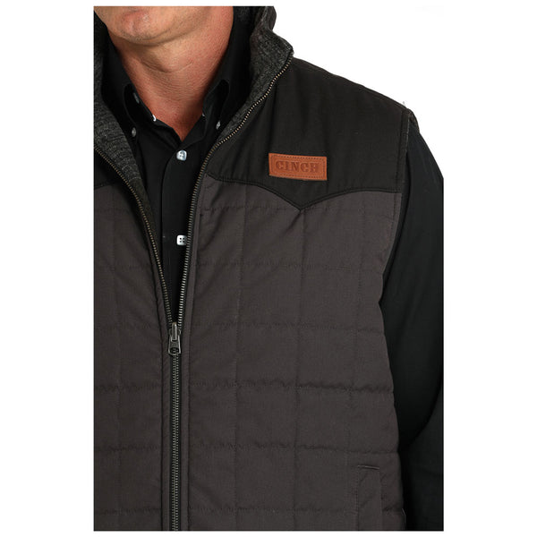 MWV1911001 Cinch Men's Reversible Western Vest - Charcoal